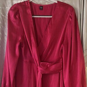 Skue Pink satin appearing Maxi dress Sz 12